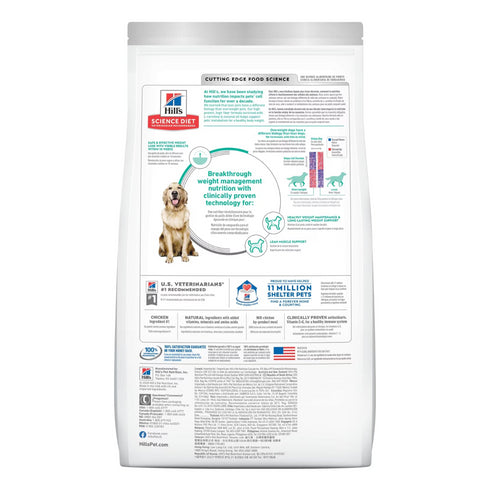 Hill's Pet Nutrition Perfect Weight Chicken Recipe Dog Food 25lb - Poudre Pet and Feed Supply